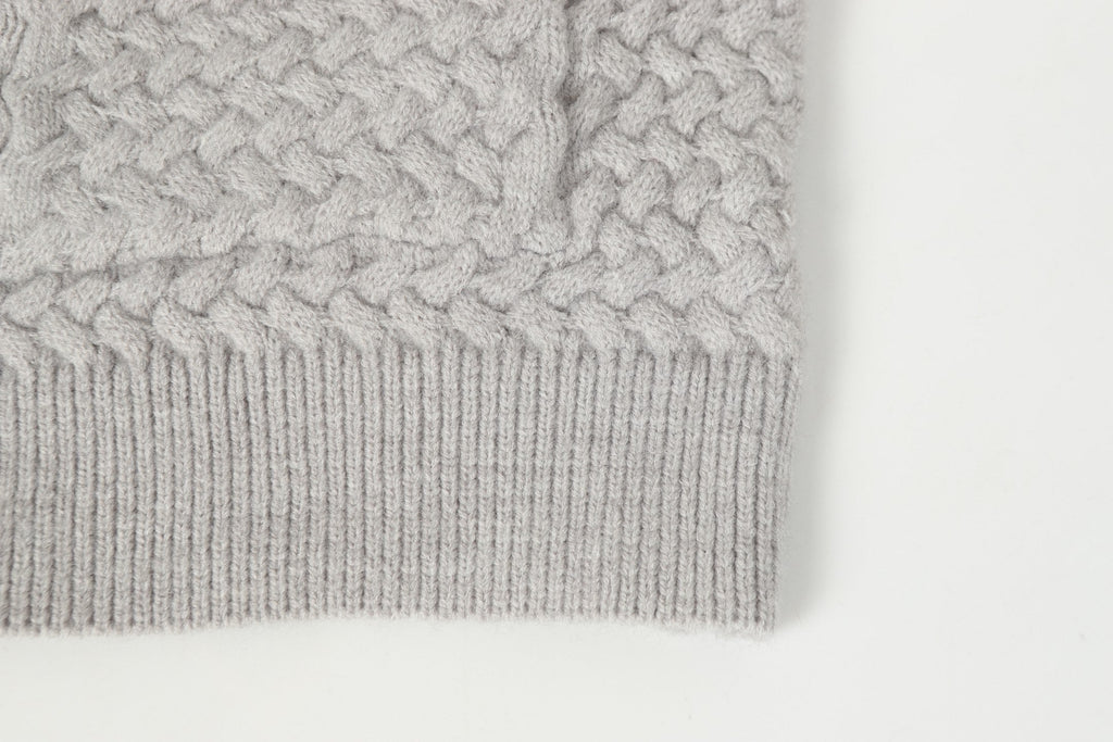 Gothic Cross Knit Cardigan - Black Grey Streetwear Jacket 904